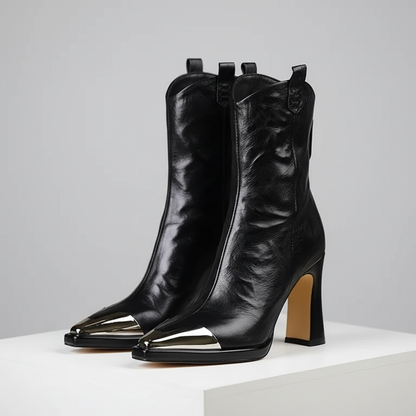 Talia Silver Cap Boots