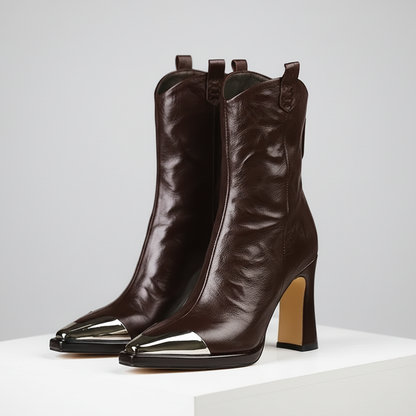 Talia Silver Cap Boots